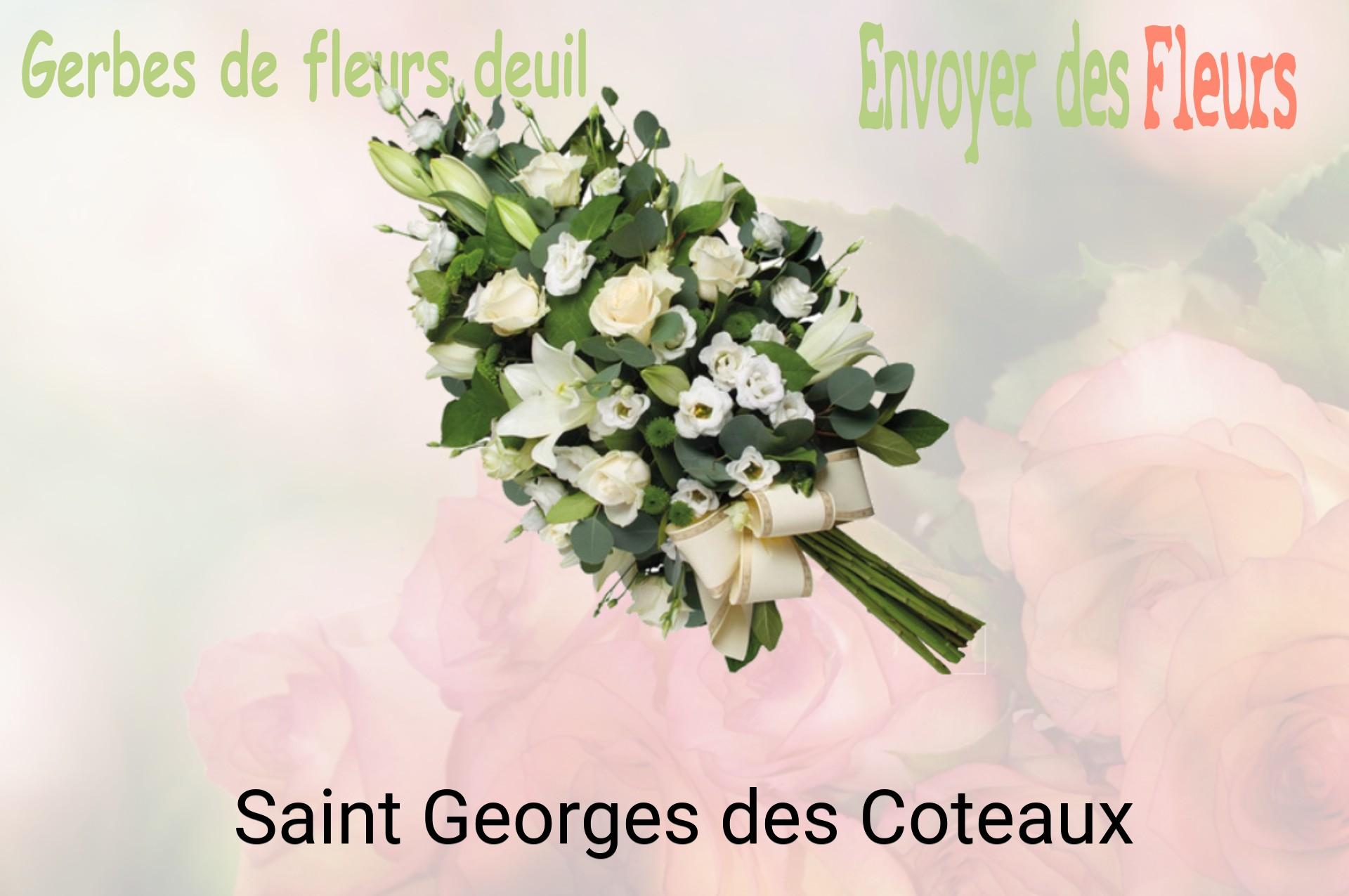 Gerbe de fleurs de deuil livrée à Saint-Georges-des-Coteaux